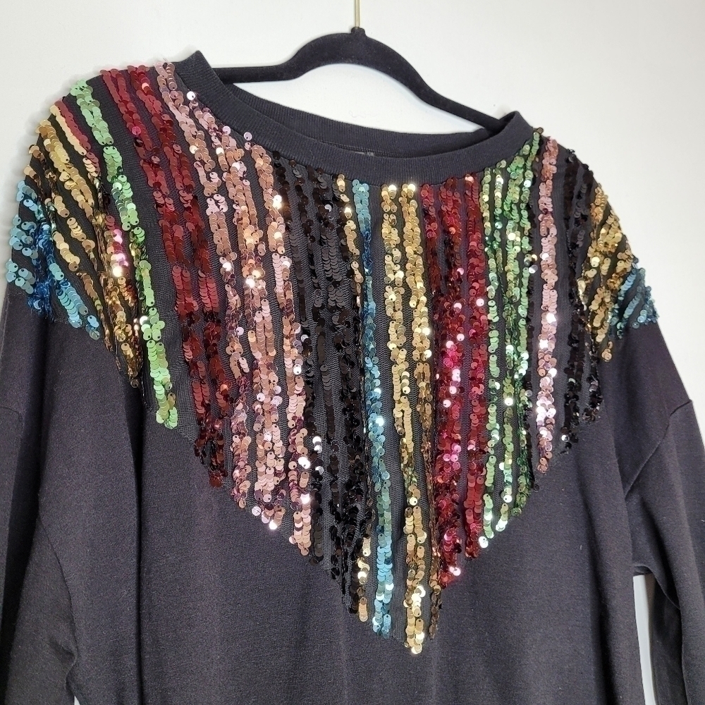 SHEIN Crew Neck Sequin Sweater - Picture 7 of 12